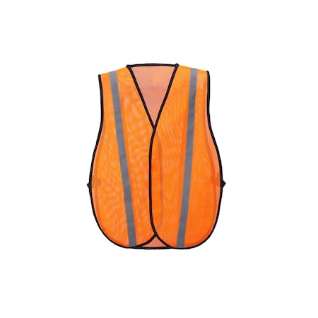 Mesh Vest With Stripe, Orange